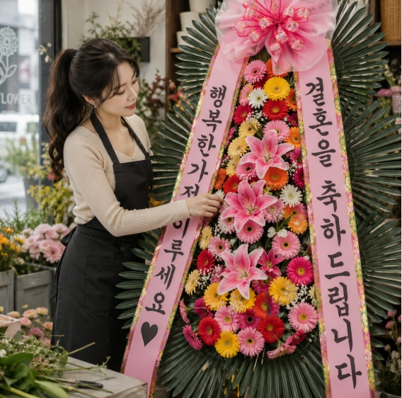 라오 화환 배달 사진